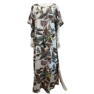 ii Sisters Boutique Maximalist Colorful Coastal Summer Kaftan Caftan Dress M/L